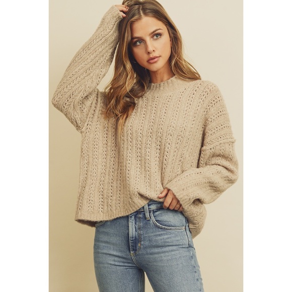 CLEARANCE SALE -The Hills Mock Neck Pullover Sweater - Picture 2 of 5